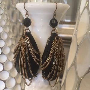 Black and Gold Earrings